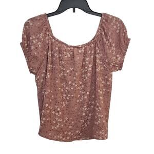 EUC Pink Rose Top, M